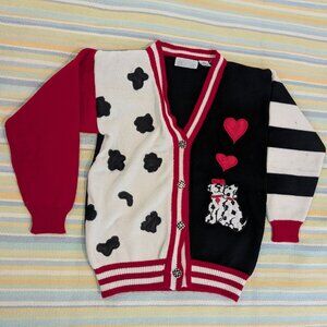 ⭐ Vintage Dalmatian Hearts Cardigan Size 10/12